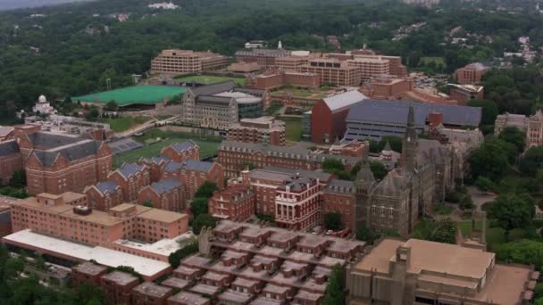 Washington 2017 Luftaufnahme Der Georgetown University Gedreht Mit Cineflex Und — Stockvideo