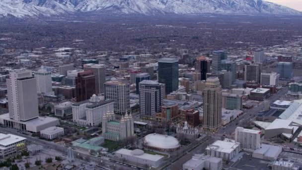 Salt Lake City Utah Circa 2017 Aerial Shot Salt Lake — Stock Video