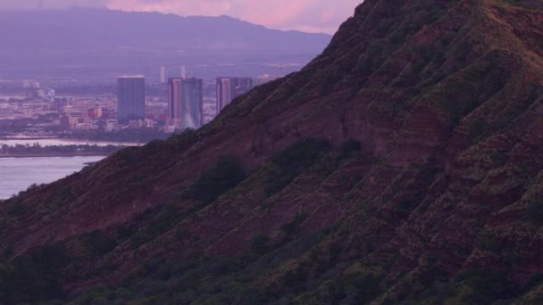 Honolulu Oahu Hawaï Circa 2018 Een Luchtfoto Van Waikiki Beach — Stockvideo