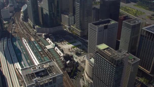 Tokyo Japan Circa 2018 Aerial View Tokyo Station Shot Helicopter — Stock Video