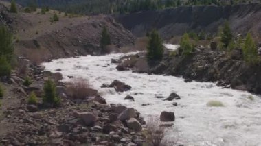 Yellowstone Ulusal Parkı doğanın hava görüntüleri, ABD