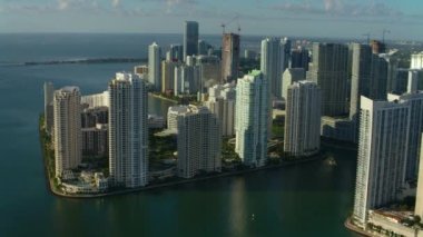 Şehir merkezindeki Miami, Florida havadan görünümü