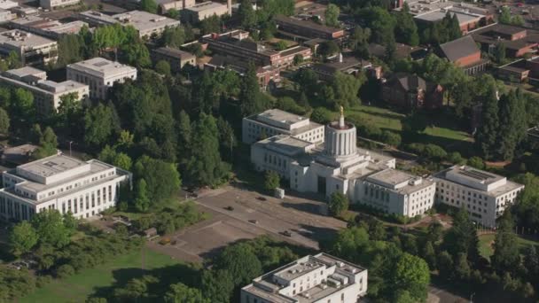 Salem Oregon Circa 2017 Vista Aérea Del Edificio Del Capitolio — Vídeo de stock