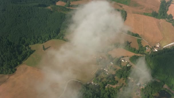 Oregon Circa 2017 Mirando Través Nube Las Tierras Agrícolas Oregon — Vídeo de stock