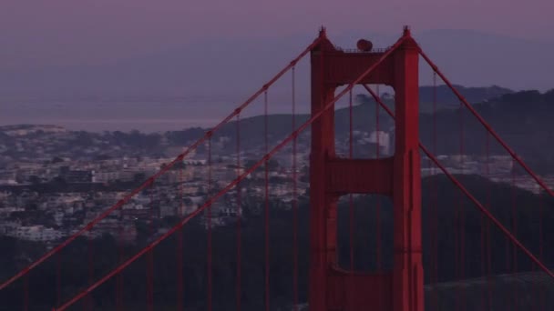 California San Francisco 2017 Closeup Airview Golden Gate Bridge — 비디오