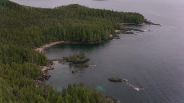 British Columbia Circa 2018 Létání Nad Zálivy Ostrovy Podél Pobřeží — Stock video