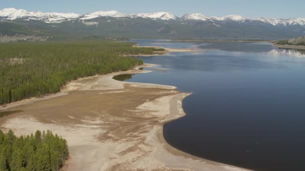 Yellowstone National Park Luchtbeelden Van Natuur Verenigde Staten — Stockvideo