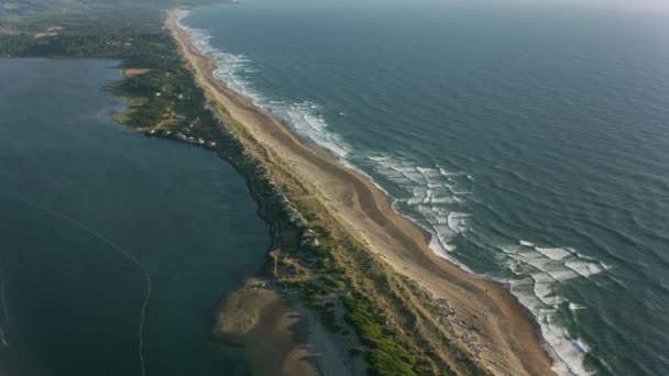 Lincoln City Oregon Por Volta 2017 Sobrevoando Salishan Spit Costa — Vídeo de Stock