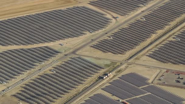 Вид Повітря Велику Сонячну Ферму Межами Лас Вегаса Штат Невада — стокове відео