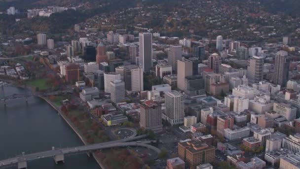 Portland Oregon 2017 Dolaylarında Portland Oregon Havadan Çekim Yeri Cineflex — Stok video