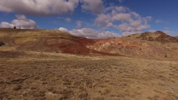 俄勒冈州粉刷山的空中景观 — 图库视频影像