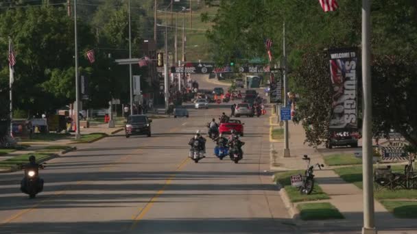 Sturgis South Dakota Cirka 2018 Kör Genom Staden Sturgis — Stockvideo