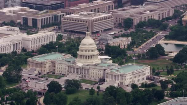 Washington Circa 2017 Vista Aérea Del Edificio Del Capitolio Los — Vídeos de Stock