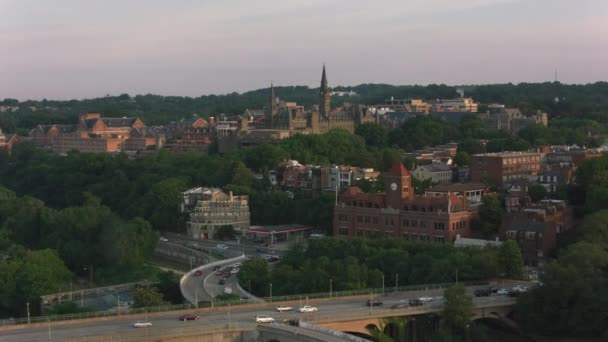 Washington Circa 2017 Universidade Georgetown Tiros Com Cineflex Hélio Red — Vídeo de Stock