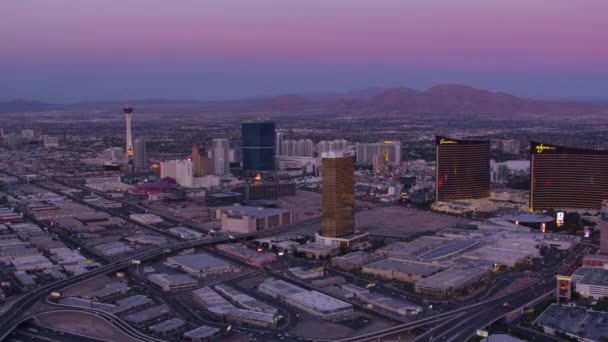 Las Vegas Nevada Circa 2017 Širokoúhlý Letecký Pohled Las Vegas — Stock video