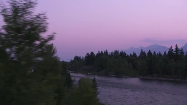 Snake River Στο Ηλιοβασίλεμα Στο Grand Teton National Park — Αρχείο Βίντεο