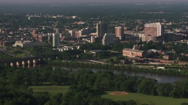 New Brunswick New Jersey Circa 2017 Aerial View New Brunswick — Stock Video