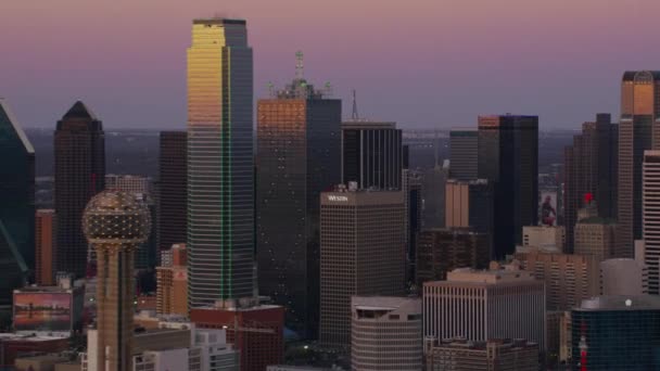 Dallas Texas Circa 2017 Vista Aérea Dallas Texas Atardecer — Vídeo de stock