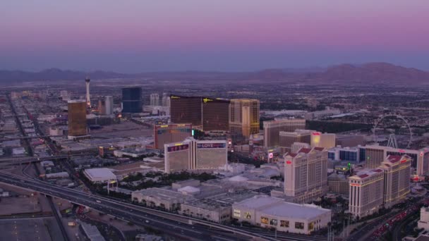 Las Vegas Nevada Circa 2017 Širokoúhlý Letecký Pohled Las Vegas — Stock video