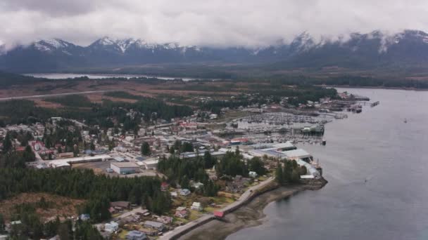 Petersburg Alaska Circa 2018 Vliegen Boven Petersburg Alaska Opgenomen Vanuit — Stockvideo