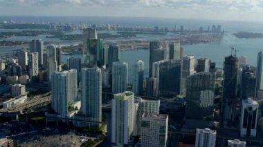 Şehir merkezindeki Miami, Florida havadan görünümü