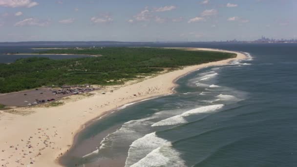 New Jersey Sekitar Tahun 2017 Flying Sandy Hook Pantai Menuju — Stok Video