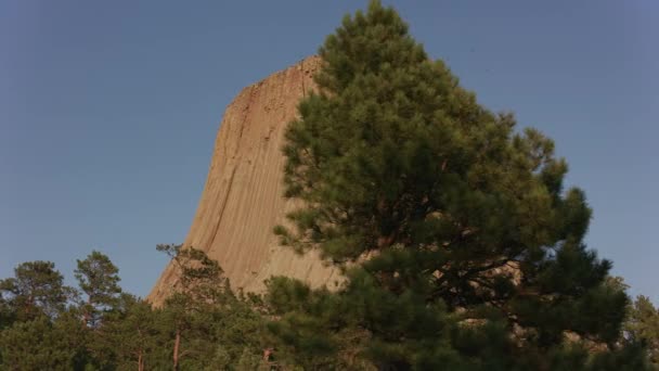 Duivels Berg Toren Wyoming — Stockvideo