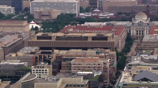 Washington 2017 Körül Légi Felvétel Városi Épületekről Beleértve Szövetségi Nyomozó — Stock videók