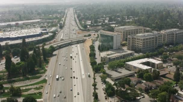 Palo Alto Kalifornien 2017 Luftaufnahme Des Highway 101 Silicon Valley — Stockvideo