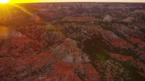 Cañón Palo Duro Atardecer Amarillo Texas — Vídeos de Stock