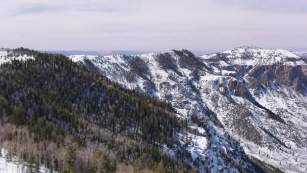 Luftaufnahme Des Zerklüfteten Geländes Den Rock Mountains Colorado — Stockvideo