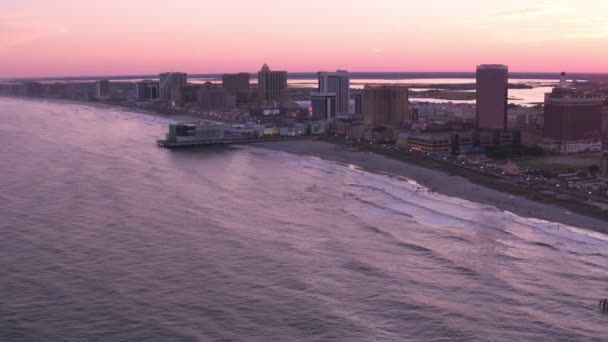 Atlantic City New Jersey Circa 2017 Vista Aérea Praia Atlantic — Vídeo de Stock