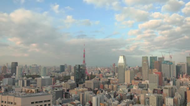 Токіо Японія Близько 2018 Року Спалах Хмар Рухаються Над Токійською — стокове відео