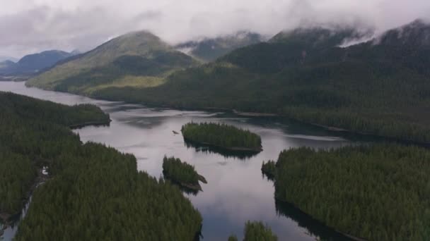 Ngiliz Kolombiyası 2018 Dolaylarında Vancouver Adası Ile Anakarası Gürcistan Boğazı — Stok video