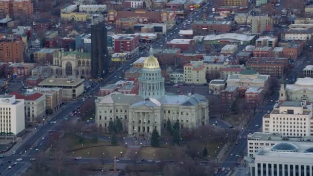 Denver Colorado Circa 2017 Vue Aérienne Colorado State Capitol Building — Video