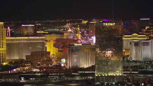 Las Vegas Nevada Circa 2017 Luchtfoto Van Las Vegas Strip — Stockvideo