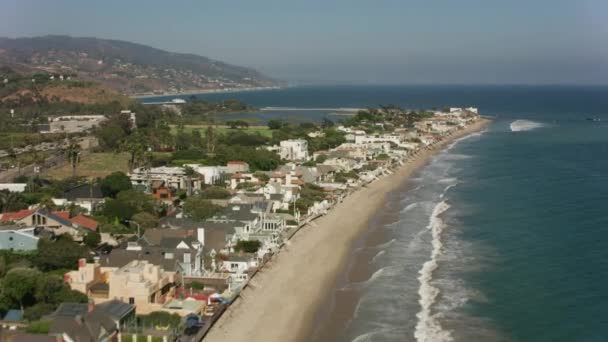 Malibu Kalifornie Přibližně 2017 Letecký Snímek Pláže Malibu Tichého Oceánu — Stock video