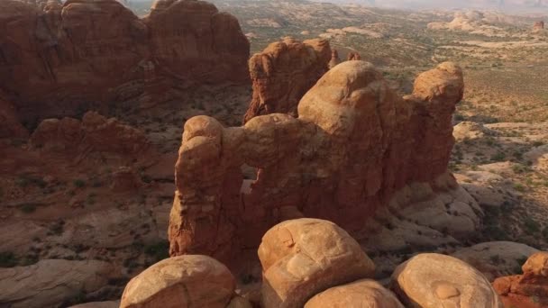 Arches National Park Flygfoto — Stockvideo