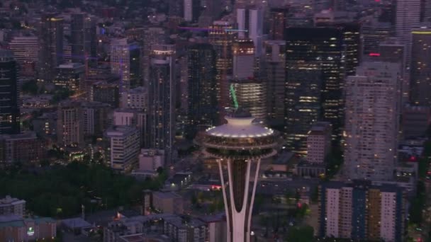 Seattle Washington 2018 Luftaufnahme Der Innenstadt Von Seattle Washington Der — Stockvideo