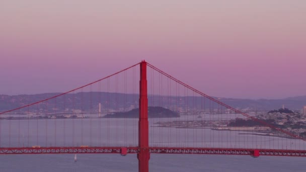 San Francisco Kalifornien 2017 Luftaufnahme Der Golden Gate Bridge — Stockvideo
