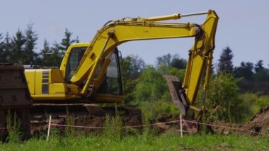 İş sitede Kazı ekskavatör