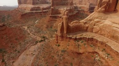 Arches Ulusal Parkı hava görüntüsü
