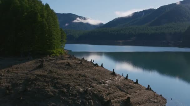 Oregon Circa 2018 Vista Aérea Del Lago Detroit Disparo Desde — Vídeo de stock