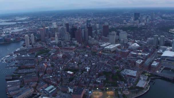 Vista Aérea Boston Massachusetts — Vídeo de stock