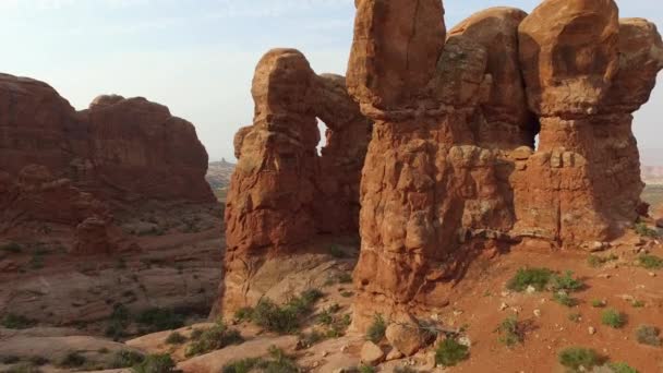 Arches Nemzeti Park Légi Kilátás — Stock videók