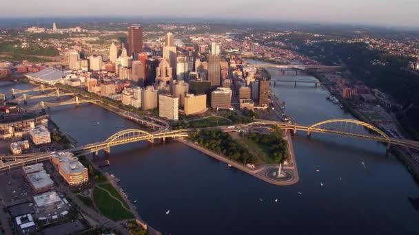 Veduta Aerea Pittsburgh Pennsylvania — Video Stock