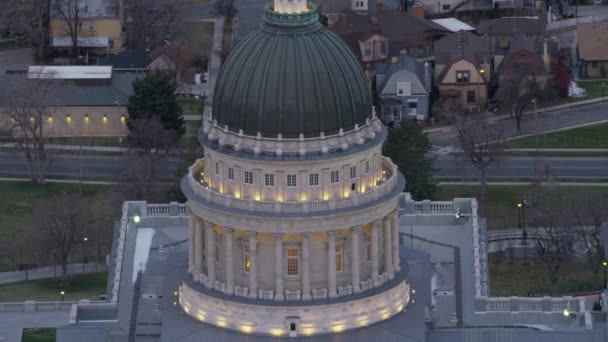 Salt Lake City Utah Circa 2017 Fotografia Aérea Cúpula Utah — Vídeo de Stock