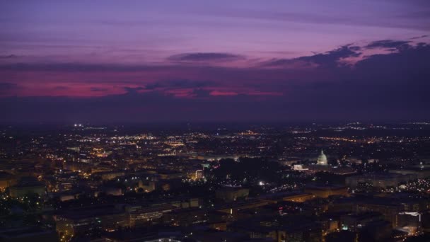 Washington Circa 2017 Široký Letecký Pohled Město Hlavní Město Při — Stock video