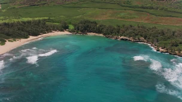 考艾岛 夏威夷 大约2018年 考艾岛南部海岸的航景 用Cineflex和Red Epic Helium拍摄 — 图库视频影像