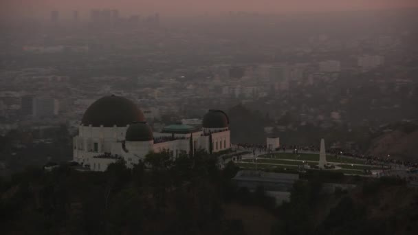 Beelden Van Ondergaande Zon Los Angeles Californië Verenigde Staten — Stockvideo